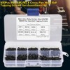 Self Tapping Screw,Fasteners Threaded Screw,400Pcs Black Cross Countersunk Wood Screws
