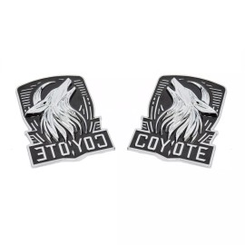COYOTE RACING Chrome 2011-2025 Mustang F150 Coyote Badge Emblem Fender Angry 4inx3in Chrome