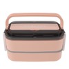 Double Layer Bento Box 316 Stainless Steel Compartment Portable Lunch