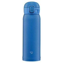 Zojirushi SM-WA48-AA Water Bottle, One-Touch Stainless Steel Mug, Seamless, 16.2 fl oz (0.48 L), Blue
