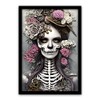 Floral Gothic Dark Wall Art Framed Print Makes a Perfect