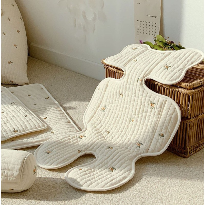 Soft Baby Stroller Seat Cushion Breathable Pure Cotton Infant Car