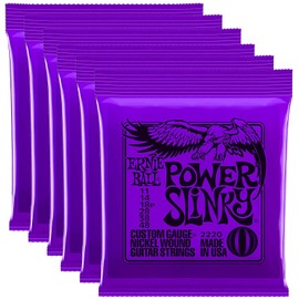 Ernie Ball Power Slinky 2220 Electric Guitar Strings 11-48 6-Pack Set w/Bonus Peg Winder 749699122203
