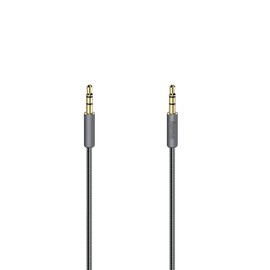 Hama Aux Cable 3.5 mm 0.75 m Long (Jack Cable 3.5 mm with High-Quality Metal Plug, Metal Jacket & Gold-Plated Plugs, Audio Cable for Headset, Car, PC, Smartphone, Tablet, Jack to Jack)