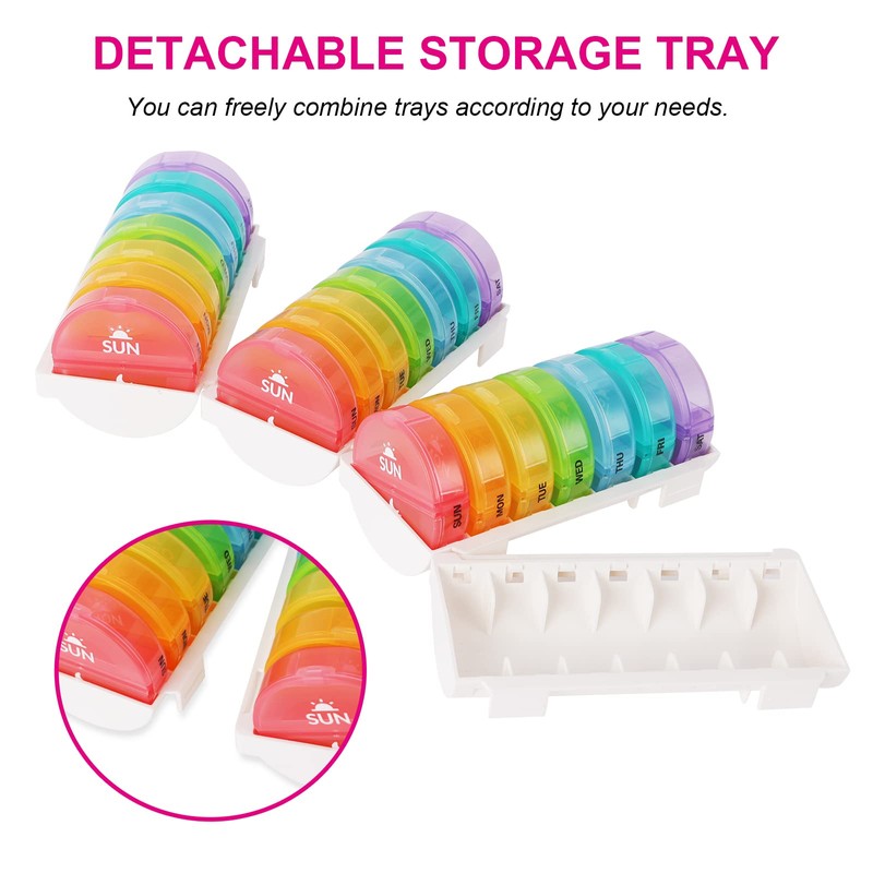 XL Monthly Pill Organizer 2 Times A Day, AM/PM One