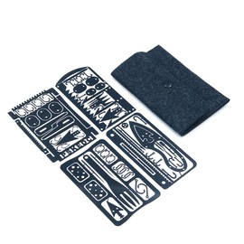 Namvo Survival Card, Multi-Tool Card, 4-Piece Handmade Stainless Steel Survival Tool Fishing Camping Hiking Hunting Emergency Kit with Storage Bag