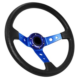 Volante Universal De Carreras, Volante Para Videojuegos, De 13,6 Pulgadas, 6 Tornillos, Agarre De Vinilo Y Piel, Disco Profundo Con Botón De Cuerno...