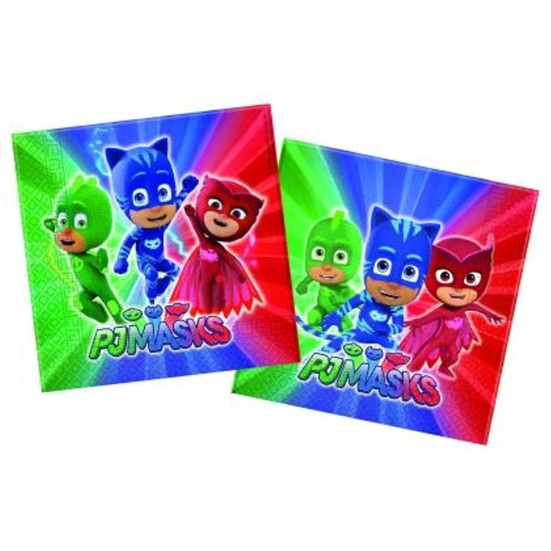 Procos 88633 - Servietten PJ Mask, 20 Stück, Größe 33