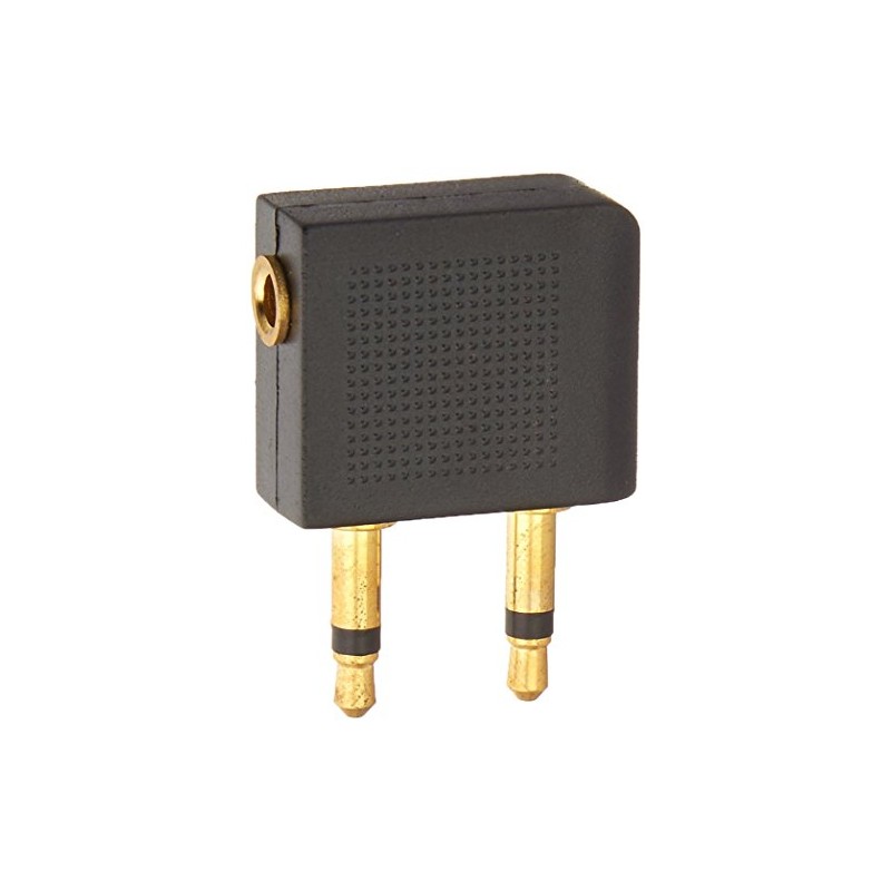 Airline Headphone Adapter 1/8" 3.5mm to dual 3.5mm plug