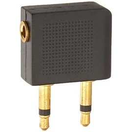 Airline Headphone Adapter 1/8" 3.5mm to dual 3.5mm plug