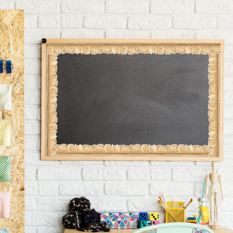 FYSUIMU Brown Fringe Bulletin Board Border Emulate Twine Die Cut