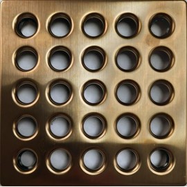 Ebbe Champagne Gold Square Drain Cover E4412