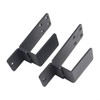 Protective Steel Door Brackets Compatible with Any Width Door (Black)