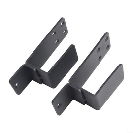 Protective Steel Door Brackets Compatible with Any Width Door (Black)
