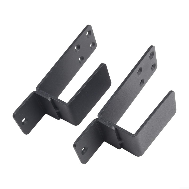 Protective Steel Door Brackets Compatible with Any Width Door (Black)
