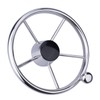 11 inch Boat Steering Wheel,Universal Stainless Steel 5 Spoke Destroyer