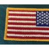 American Flag Right Sleeve Biker/Military Embroidered Patch W/ Gold Border