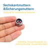 WZHUIDA 430 Pieces Self-Locking Nuts and Hex Nuts Assortment, Stainless