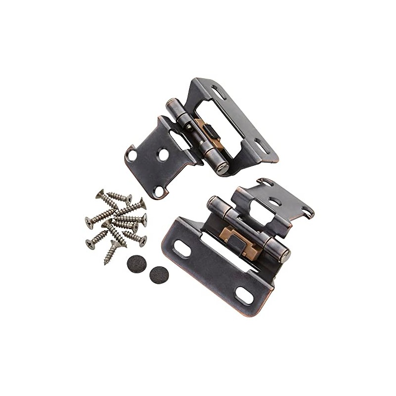 Partial Wrap 1/4" Overlay Hinges - Oil Rubbed Bronze -