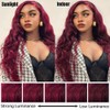 JTMMP 28 Inch 99J Burgundy Lace Front Wigs Human Hair