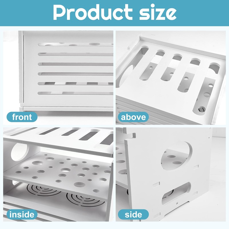 Upgrade Router Shelf Storage, Networking Router Stand, Freestand & Wall