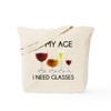 CafePress At My Age I Need Glasses Tote Bag Reusable