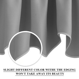 NICETOWN Silver Grey Valances for Windows - Thermal Insulated Blackout Kitchen Curtain Valances Rod Pocket Tiers for Living Room/Bedroom/Cafe, 1 Panel, 52 x 18 inch