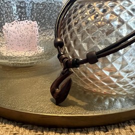 HANA LIMA Surfer Necklace Men's Leather Chain Surfer Necklace Surf Jewellery, Leather, No Gemstone