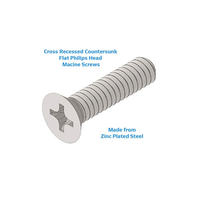 M4x50 Countersunk Machine Screws, Phillips Bolts, Cross Recessed Flat Head