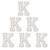 PATIKIL Strass-Buchstaben-Aufnäher, 6 Stück, Anfangsbuchstabe K, selbstklebender Aufnäher, bestickter Stoff,