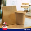 JOLLY CHEF 50 Pack Disposable Soup Bowls with Lids, 16