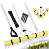 Pond Rake Aquatic Weed Rake,Detachable Float Lake Rakes,Aluminum Landscape Rake