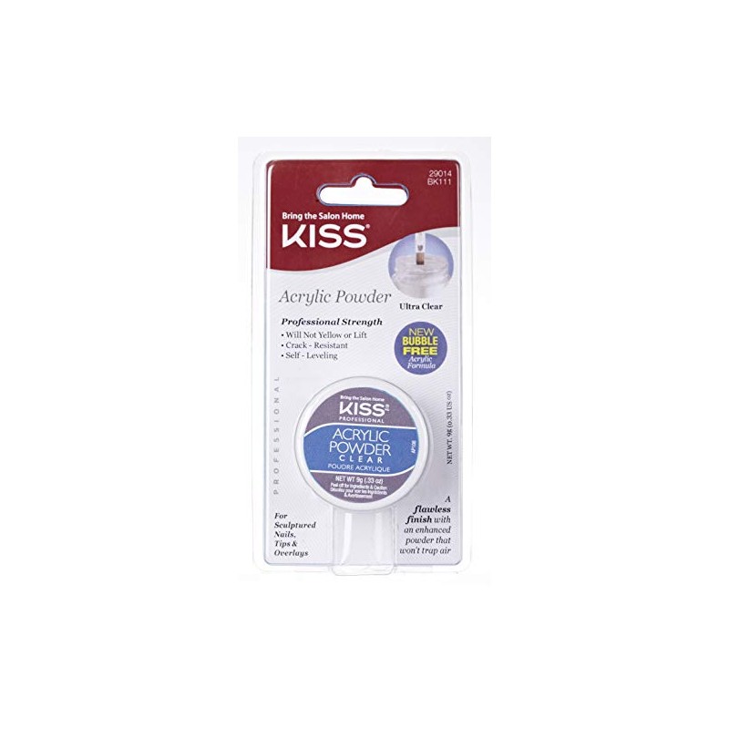 Kiss Acrylic Powder Clear 0.33 Ounce (2 PACK)
