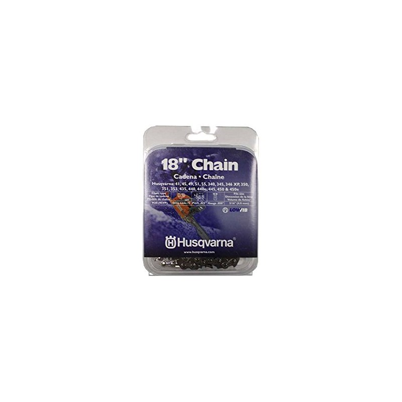 Husqvarna Chainsaw Chain 18-Inch .050 Gauge .325 Pitch Low Kickback