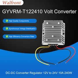 GYVRM-T122410 Converter Regulator DC-DC 12V to 24V Step Up Power Supply 10A 240W High Efficiency Transformer Volt Module Input Voltage Range 9-20V
