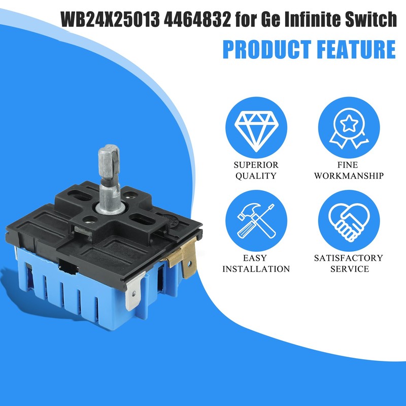 WB24X25013 Infinite Control Switch Replace for GE Range, 191d4774p005 Control