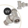 Radiator Return Fitting 1/2 Inch Angled Lock Shield Shut-off Valve