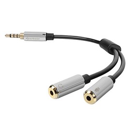 Sharkoon PMP35 Cable Combo Audio Adapter 12 cm silber