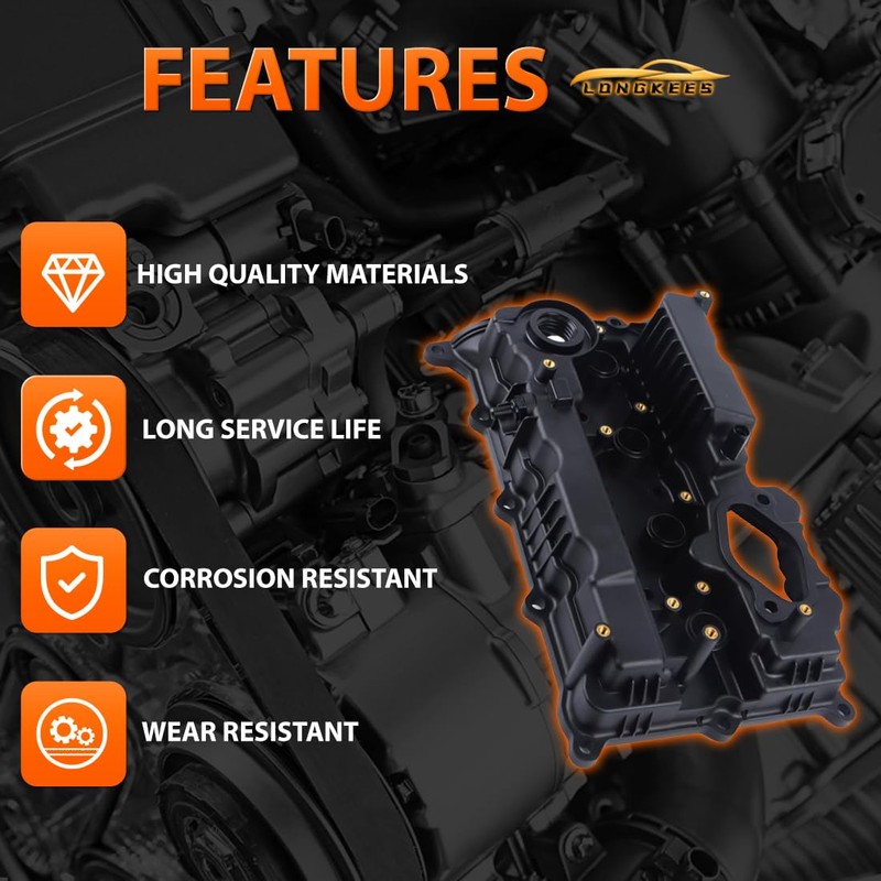 LONGKEES Engine Valve Cover for 2016-2020 Hyundai Santa Fe &
