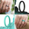ThunderFit Stackable Silicone Wedding Rings for Women, Thin Rubber Engagement