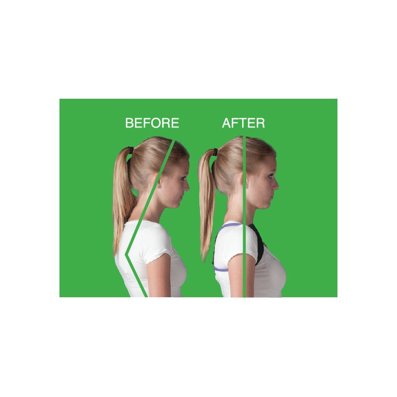 Posture Medic Posture Corrector (Unisex), Extra Large - Black X-Large