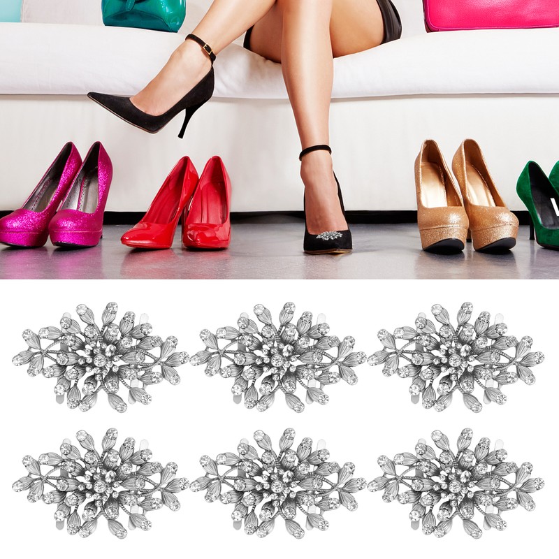 6Pcs Shoe Clips All Match Boots Buckle Uppers Wedding Party