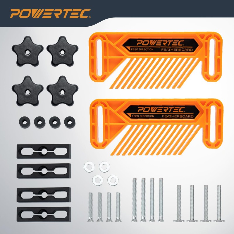 POWERTEC Featherboards for Router Table Fence, Bandsaw, Tandem Feather Boards