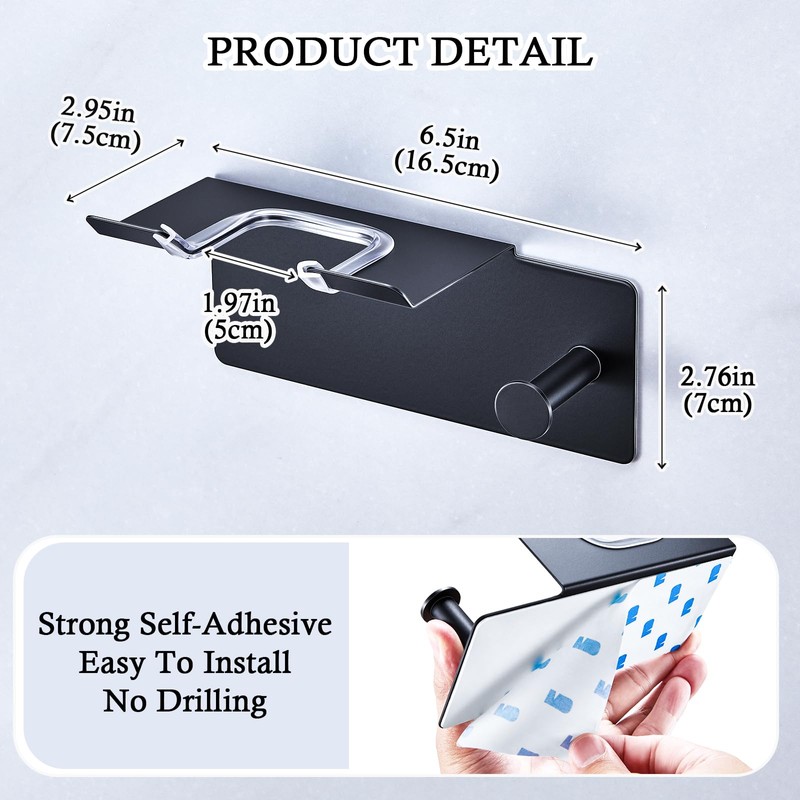 Hair Dryer Holder Wall Mounted, Blow Dryer Holder, Adhesive Hairdryer