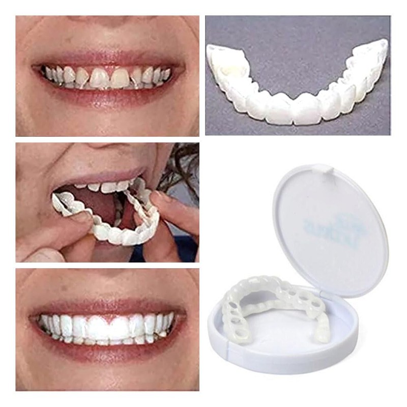 Instant Dentures Prosthetic Teeth Beauty False Teeth Upper+Lower Teeth Instant