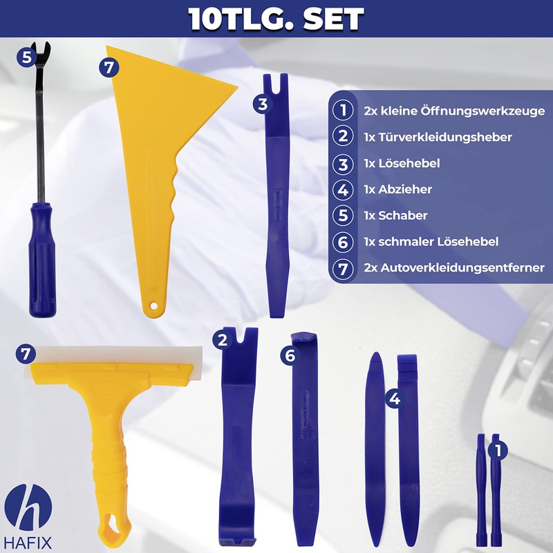 slidefix® 10-Piece Disassembly Tool Set Car Removal Tool Universal Tool
