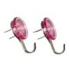 KKDYWQZEE Daiichi Kogyo (Markey) Hook for Plasterboard, Veneer, Wood, Sleeping Hooks, Pink, Transparent, 2 Pieces, Load Capacity: 15.4 lbs (7 kg)