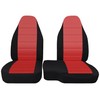 Fioqe 2PCS Front 60/40 Cloth High Back Bench Seat Cover