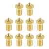 Aokin 10 Pcs Extruder Nozzles 3D Printer Brass Nozzles for