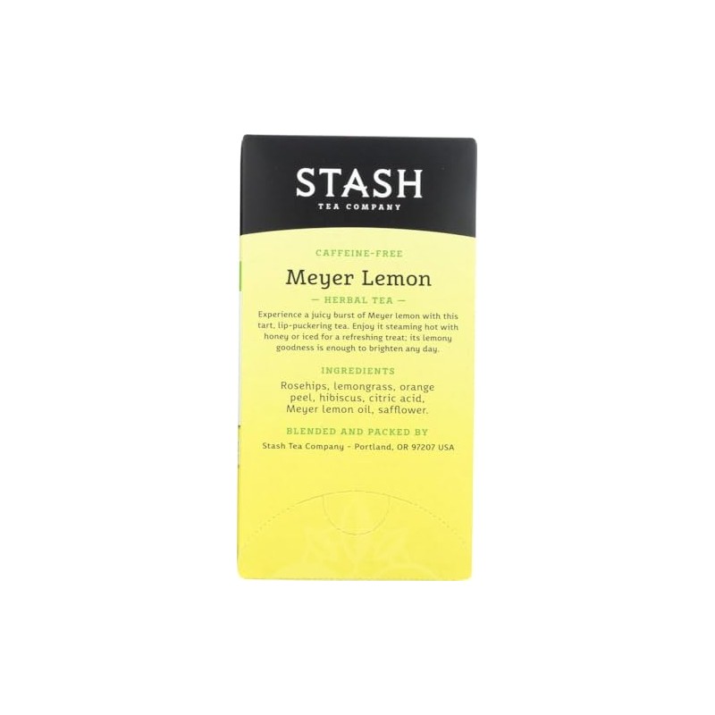 Stash Meyer Lemon Blossom Herbal Tea, Tea Bags, 20-Count Boxes